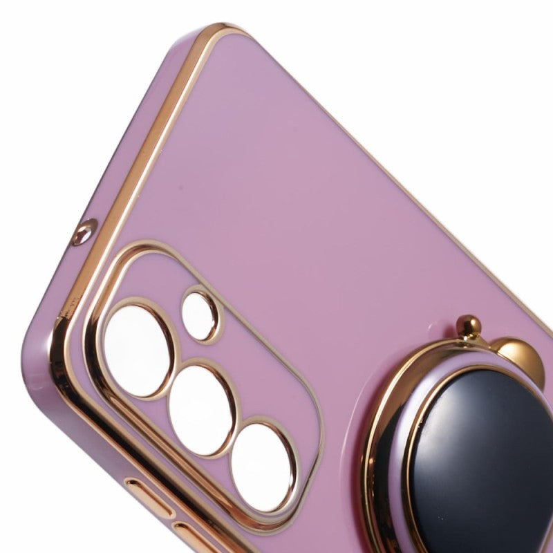 Husa Telefon 2in1, Vivimall, Compatibila Samsung Galaxy S24 Plus, Carcasa TPU cu Suport Inclus Tip Astronaut, Protectie Camere, Mov - vivimall.ro