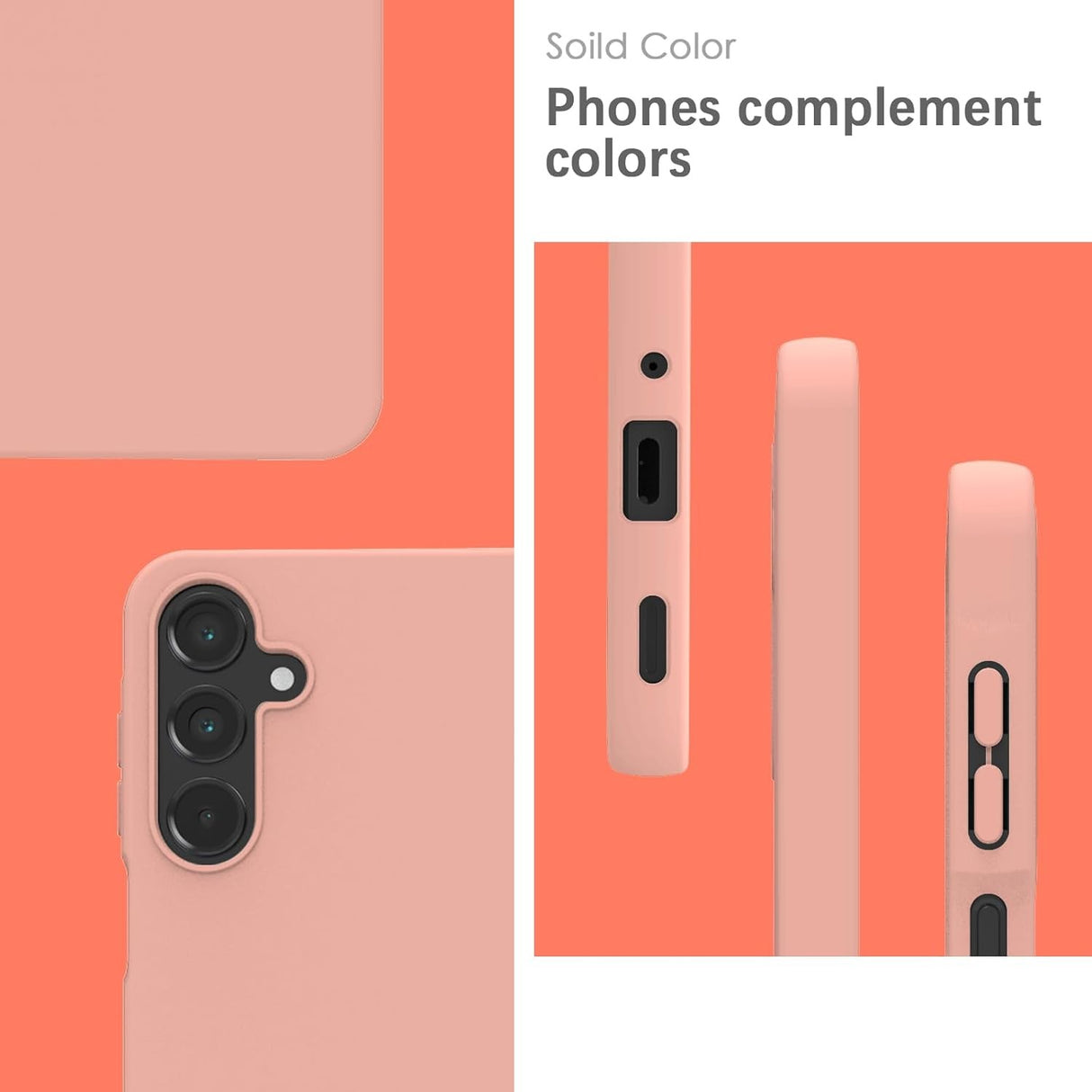 Husa de Protectie Matte TPU, Vivimall, pentru Samsung Galaxy A35 5G, Protectie Camera, Antisoc, Antizgariere, Antialunecare, Acoperire Completa, Roz - vivimall.ro