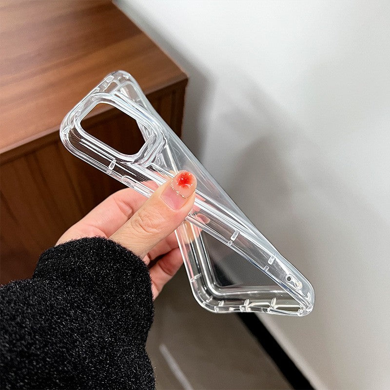 Husa de protectie Flippy, Airbag Shock Absorption, TPU, pentru Apple iPhone 13 , Transparent - vivimall.ro