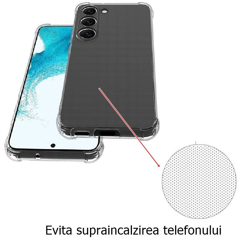 Husa de protectie Vivimall, TPU, pentru Samsung A34 5G, Antisoc, Protectie colturi, Rezistenta la impact, Transparenta - vivimall.ro