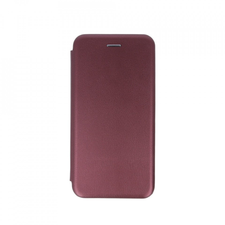 Husa de protectie Flippy compatibila cu Apple iPhone 12 Mini Magnet Book Case Bordo - vivimall.ro