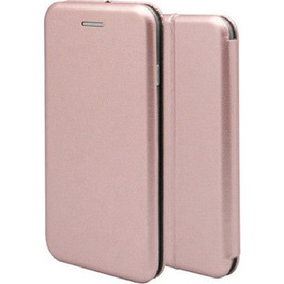 Husa de protectie Flippy compatibila cu Apple iPhone 13 Pro Magnet Book Case Roz Auriu - vivimall.ro