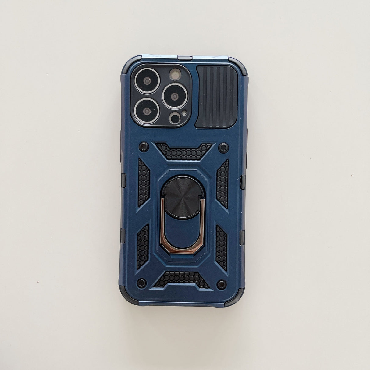 Husa de protectie Flippy compatibila cu Apple iPhone 13 Pro Max Defender Model 4 cu suport,Albastru - vivimall.ro