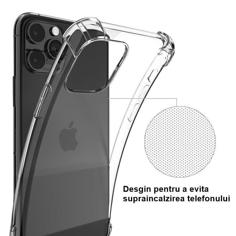 Husa de Protectie, Vivimall, Compatibila cu Apple iPhone 16 Plus, TPU Antisoc, Protectie Colturi, 1.5 mm Transparent - vivimall.ro
