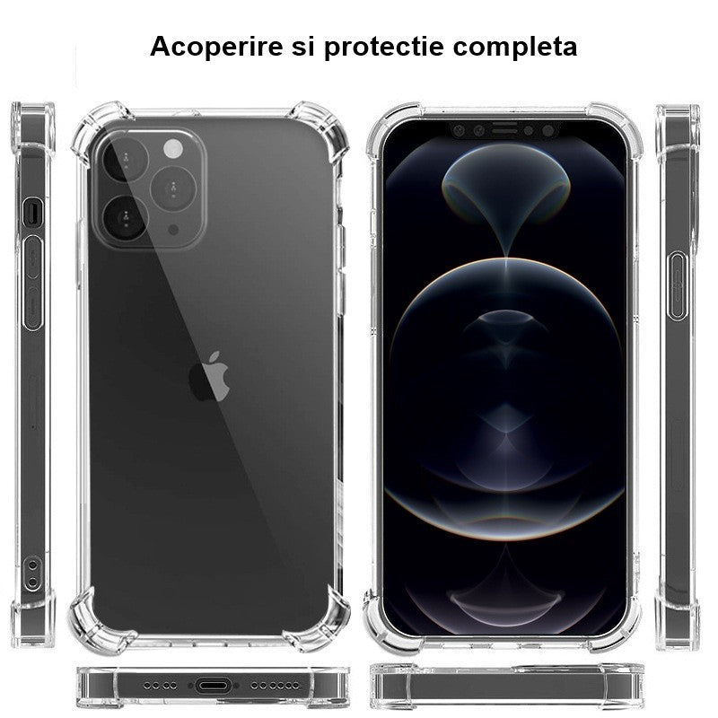 Husa de Protectie, Vivimall, Compatibila cu Apple iPhone 16 Plus, TPU Antisoc, Protectie Colturi, 1.5 mm Transparent - vivimall.ro