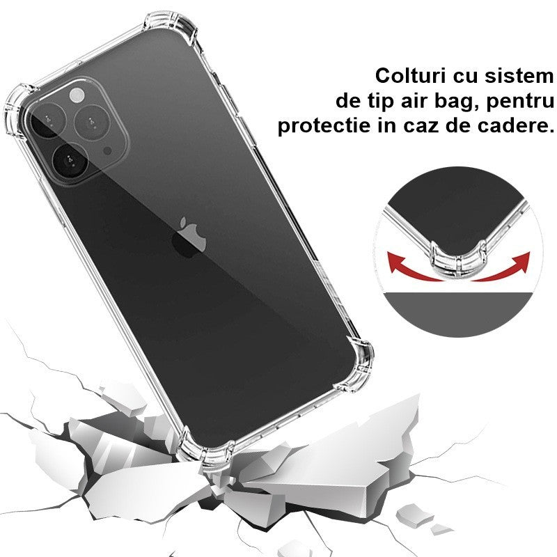 Husa de Protectie, Vivimall, Compatibila cu Apple iPhone 16 Plus, TPU Antisoc, Protectie Colturi, 1.5 mm Transparent - vivimall.ro