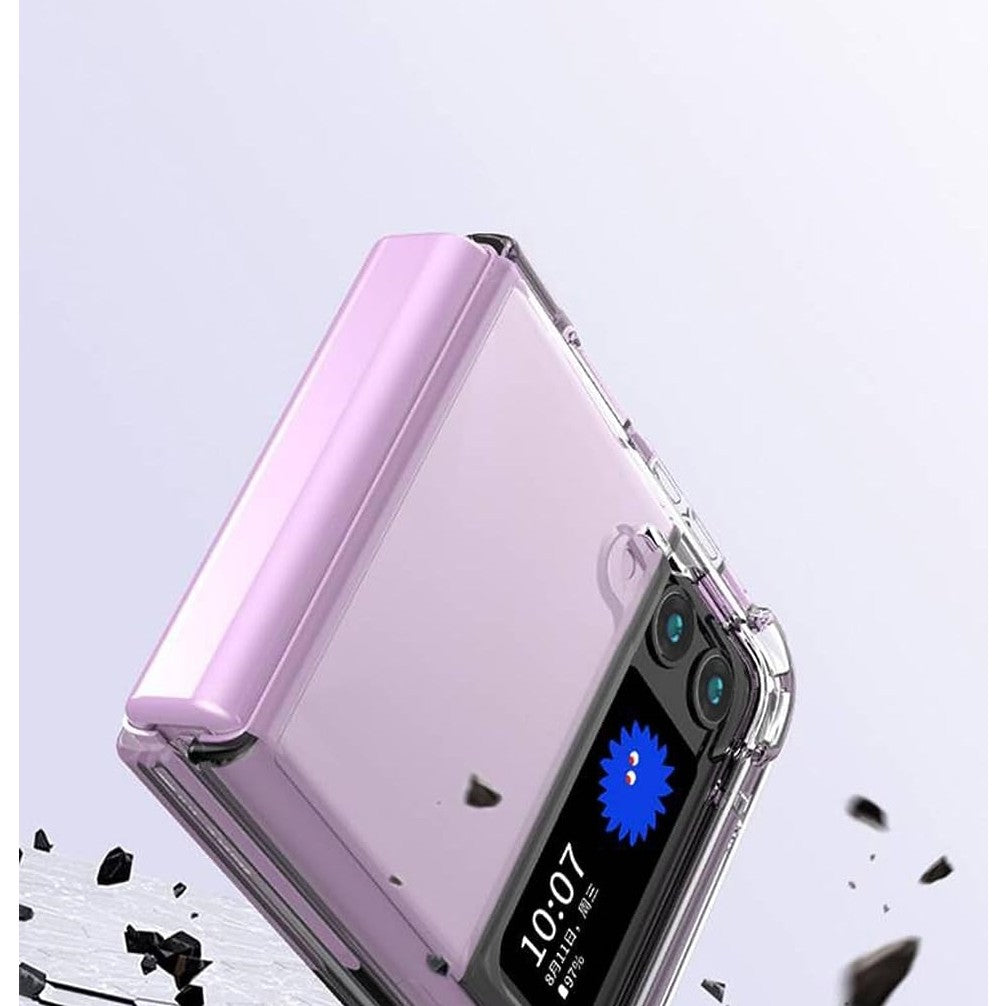 Husă transparentă Samsung Z Flip 5 în ambalaj Blister, vedere de ansamblu produs