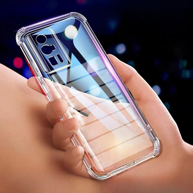 Husă transparentă Xiaomi Redmi Note 13 Pro Plus aplicată pe telefon, vedere spate