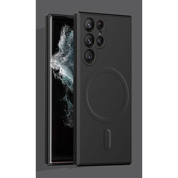 Husa de protectie Flippy, cu incarcare Wireless, Tehnologie Magsafe, pentru Samsung Galaxy S23 , Negru - vivimall.ro