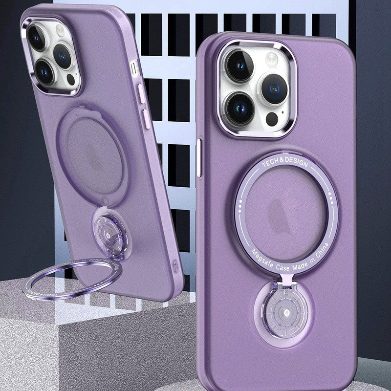 Husa de protectie Flippy, cu incarcare Wireless, Tehnologie Magsafe, TPU, Inel magnetic rotativ cu functie de suport, pentru Samsung Galaxy S23 , Mov - vivimall.ro