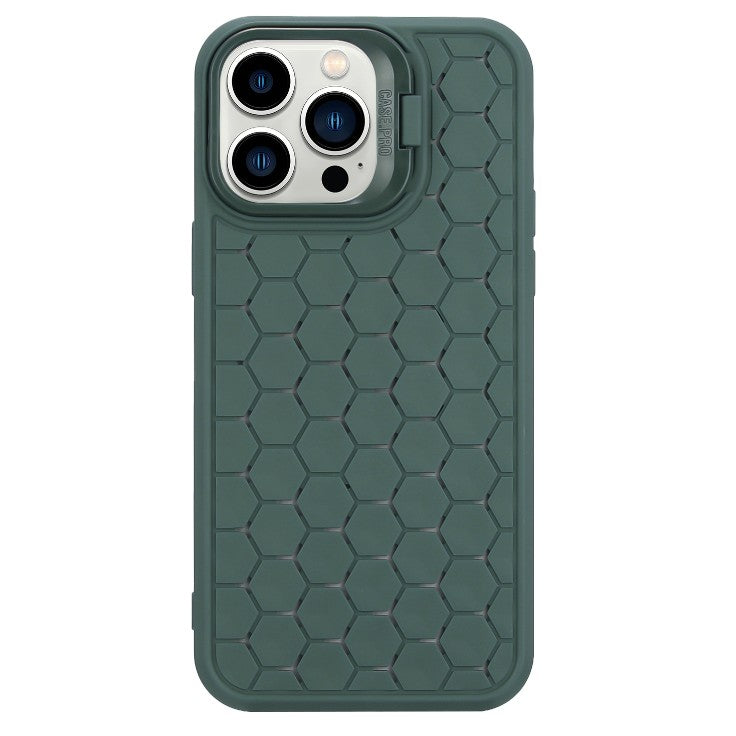 Husa de Protectie TPU, Vivimall, pentru Apple iPhone 15, 3D Cube, cu Inel, Protectie Camera, Antisoc, Antizgariere, Antialunecare, Acoperire Completa, Verde - vivimall.ro