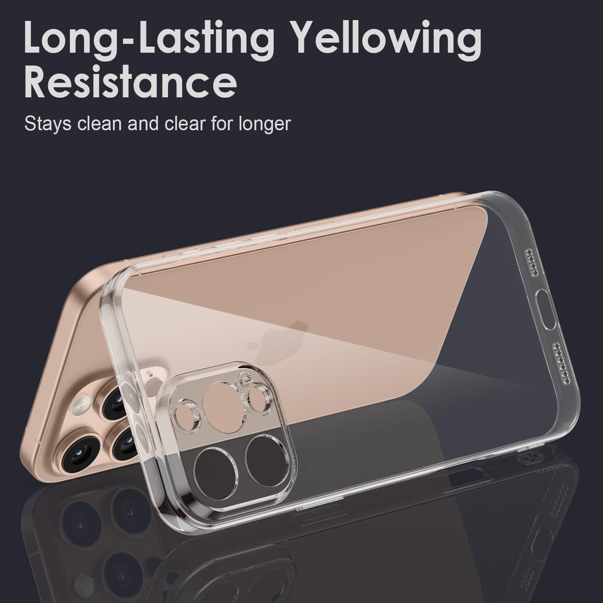 Husă iPhone 16 Pro Max montată pe telefon, vedere față completă, design minimalist