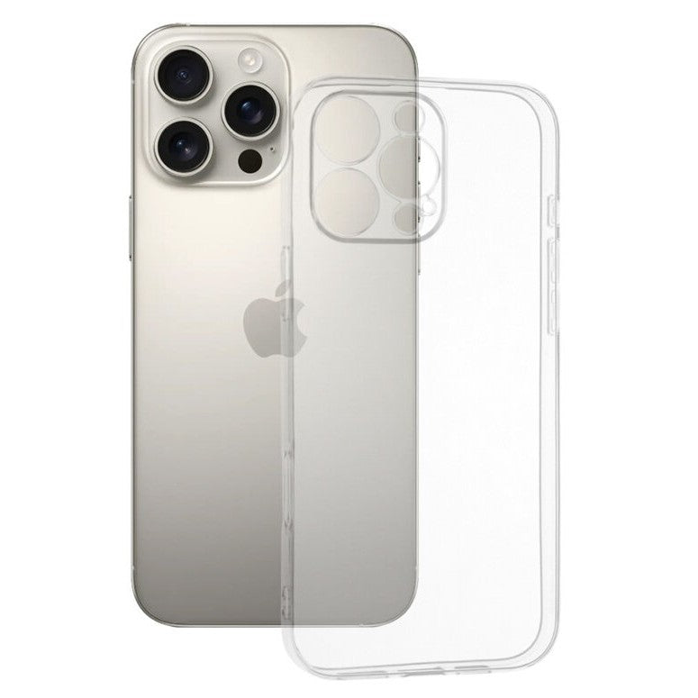 Husa de Protectie, Vivimall, pentru Apple iPhone 16 Pro Max, TPU Protect Plus, cu Dust Plug, Transparent - vivimall.ro