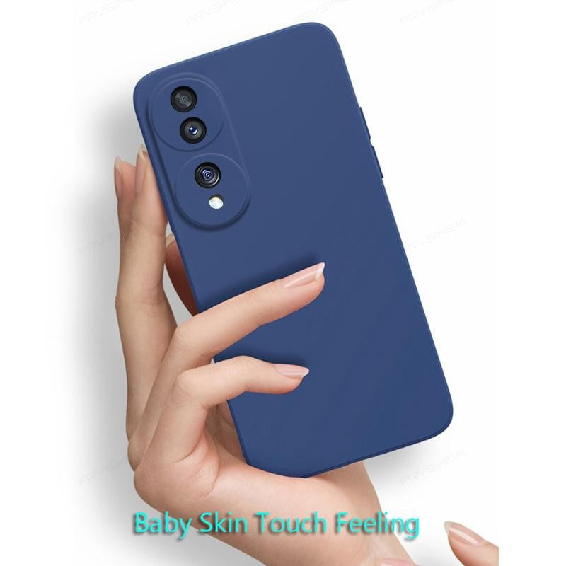 Husa de Protectie, Vivimall, pentru Honor 70, Liquid Silicone, cu Microfibra pe Interior, Protectie Antisoc, Compatibil Incarcare Wireless, Albastru - vivimall.ro