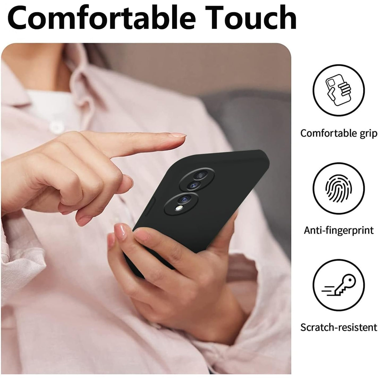 Husa de Protectie, Vivimall, pentru Honor 70, Liquid Silicone, cu Microfibra pe Interior, Protectie Antisoc, Compatibil Incarcare Wireless, Negru - vivimall.ro