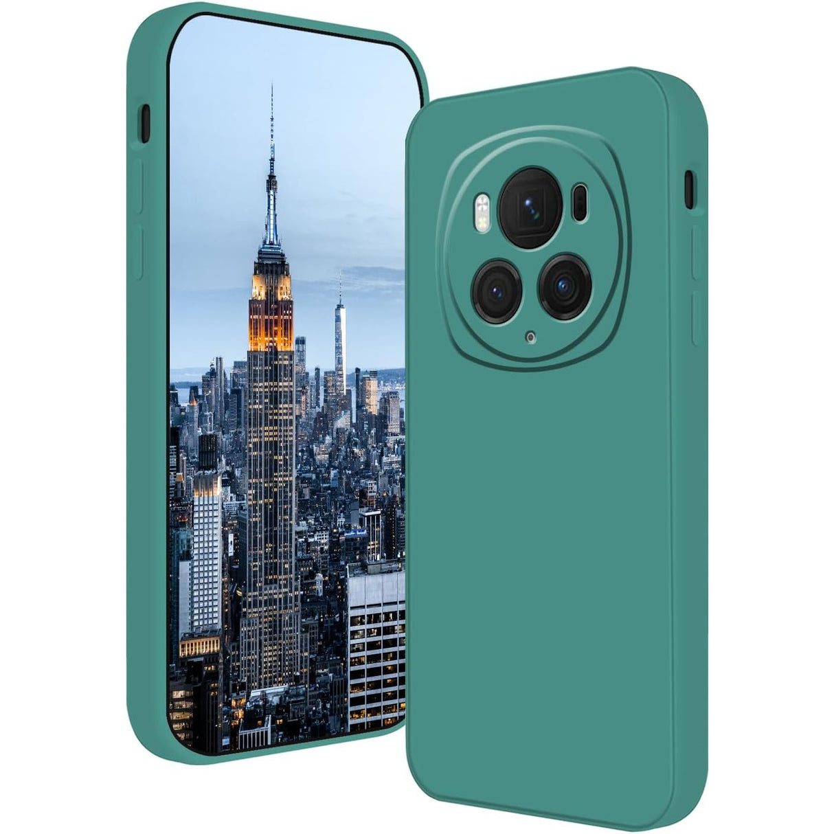 Husa de Protectie, Vivimall, pentru Honor Magic 6 Pro, Liquid Silicone, cu Microfibra pe Interior, Protectie Antisoc, Compatibil Incarcare Wireless, Verde - vivimall.ro