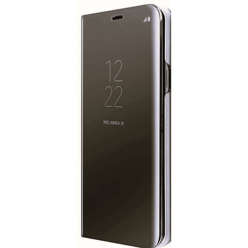 Husa de Protectie, Flippy, pentru Huawei P30 Pro, Capac Oglinda, din Plastic, Negru - vivimall.ro