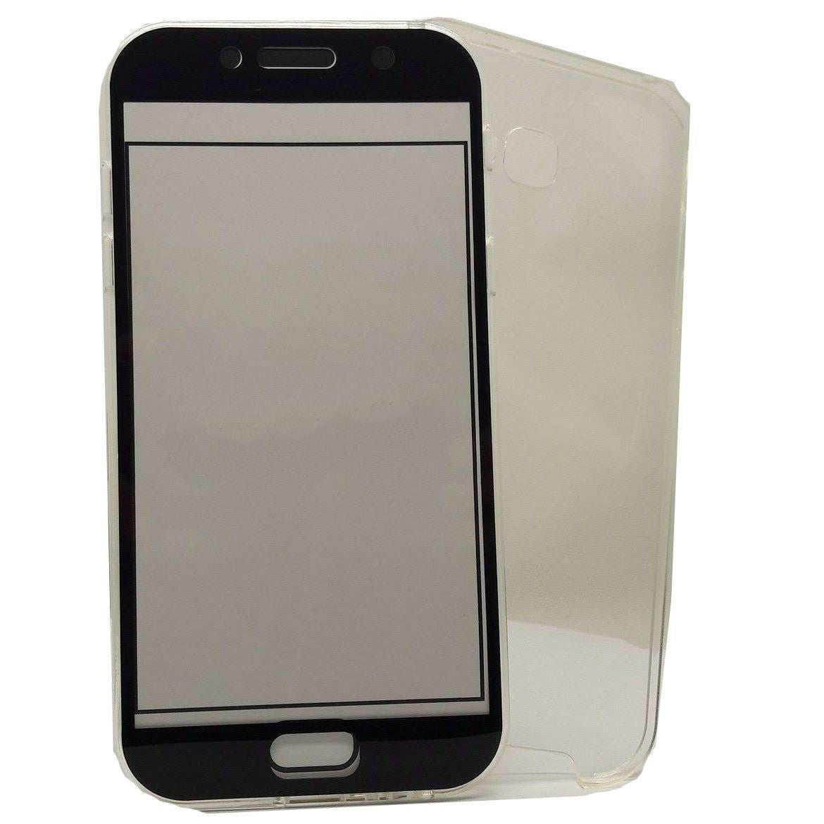 Husa de protectie Flippy® pentru Samsung A3 2017 Full Tpu 360 V2 Transparent cu margini negre - vivimall.ro