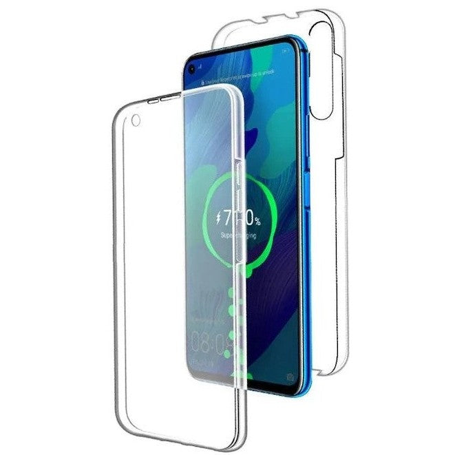 Husa de Protectie, Flippy, pentru Samsung Galaxy A40, Acoperire Completa 360, Silicon, Transparent - vivimall.ro