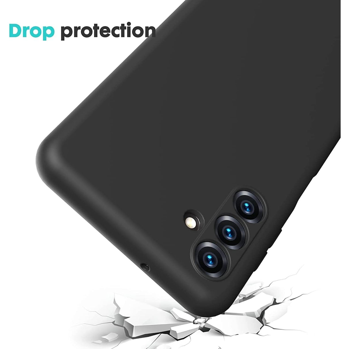 Husă Samsung Galaxy S23 FE aplicată pe telefon, margini ridicate pentru protecție ecran
