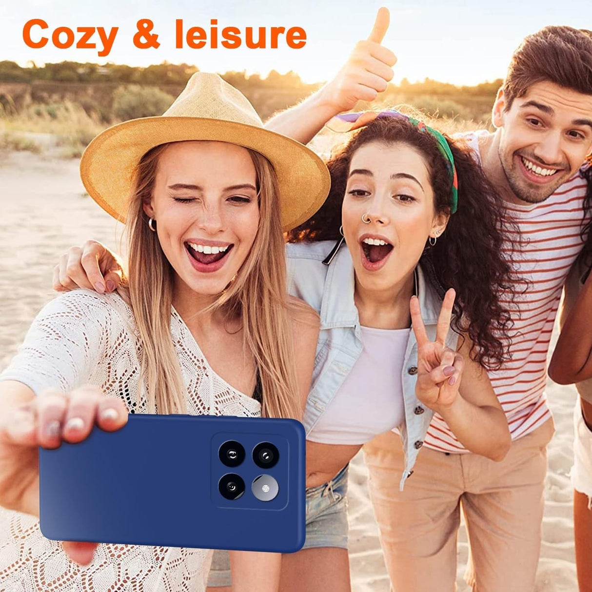 Husa de Protectie, Vivimall, pentru Xiaomi 14, Liquid Silicone, cu Microfibra pe Interior, Protectie Antisoc, Compatibil Incarcare Wireless, Albastru - vivimall.ro