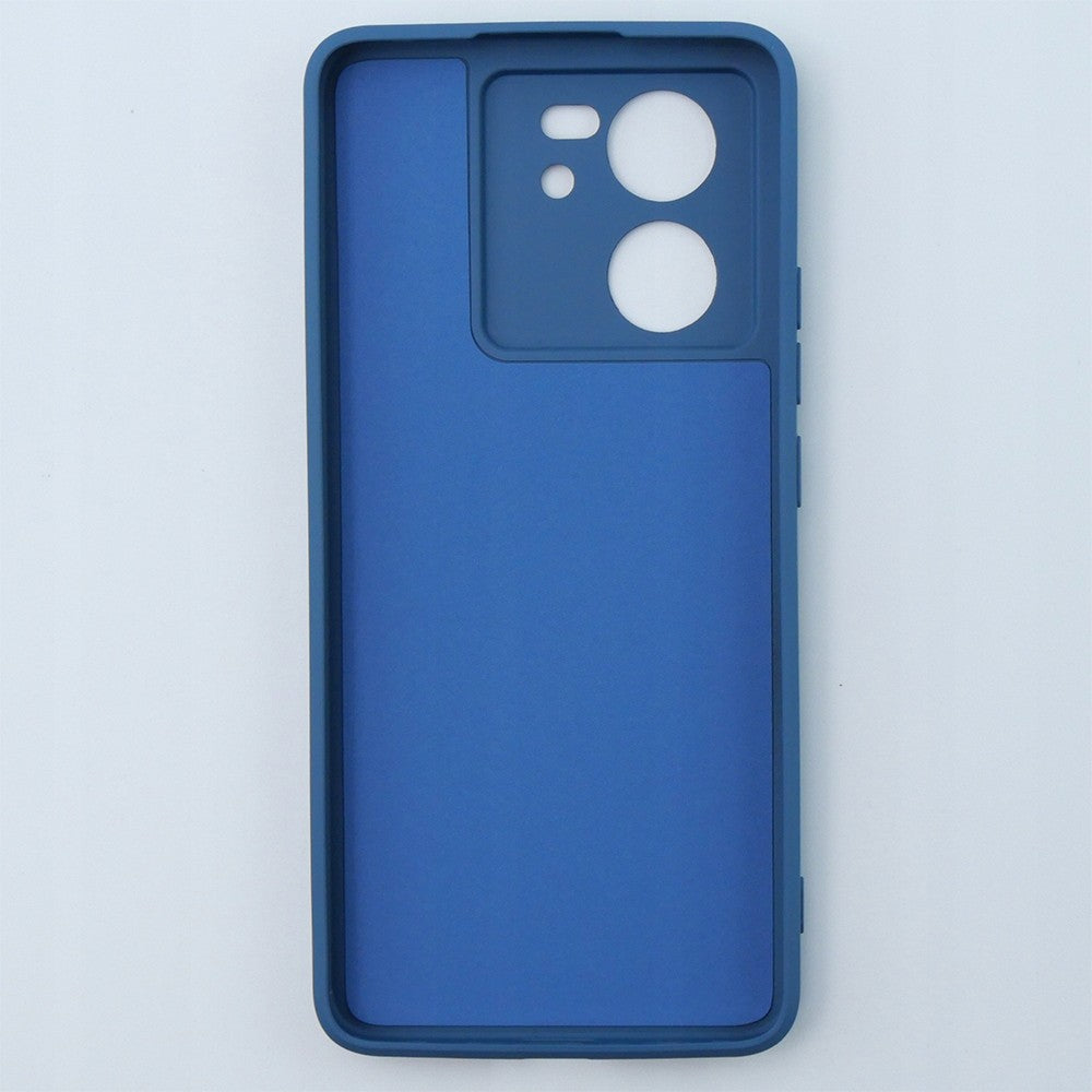 Husa de Protectie, Vivimall, pentru Xiaomi Redmi 13T, Liquid Silicone, cu Microfibra pe Interior, Protectie Antisoc, Compatibil Incarcare Wireless, Albastru - vivimall.ro