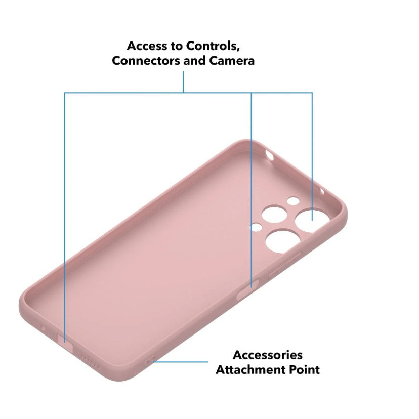 Husa de Protectie Matte TPU, Vivimall, pentru Xiaomi Redmi 12 Pro, Protectie Camera, Antisoc, Antizgariere, Antialunecare, Acoperire Completa, Roz - vivimall.ro