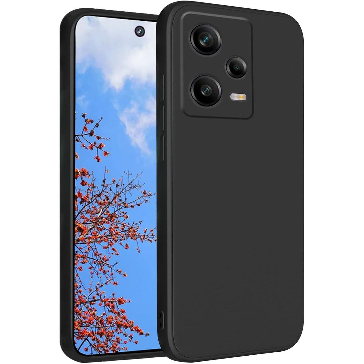 Husa de Protectie Matte TPU, Vivimall, pentru Xiaomi Redmi 12 Pro, Protectie Camera, Antisoc, Antizgariere, Antialunecare, Acoperire Completa, Negru - vivimall.ro