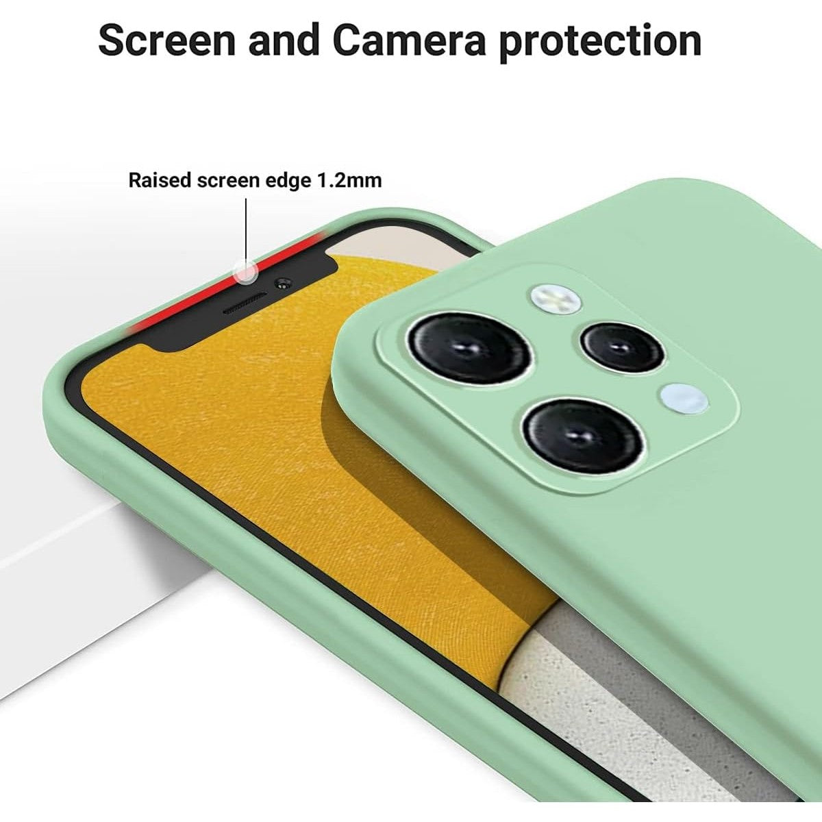 Husa de Protectie Matte TPU, Vivimall, pentru Xiaomi Redmi 12, Protectie Camera, Antisoc, Antizgariere, Antialunecare, Acoperire Completa, Verde - vivimall.ro