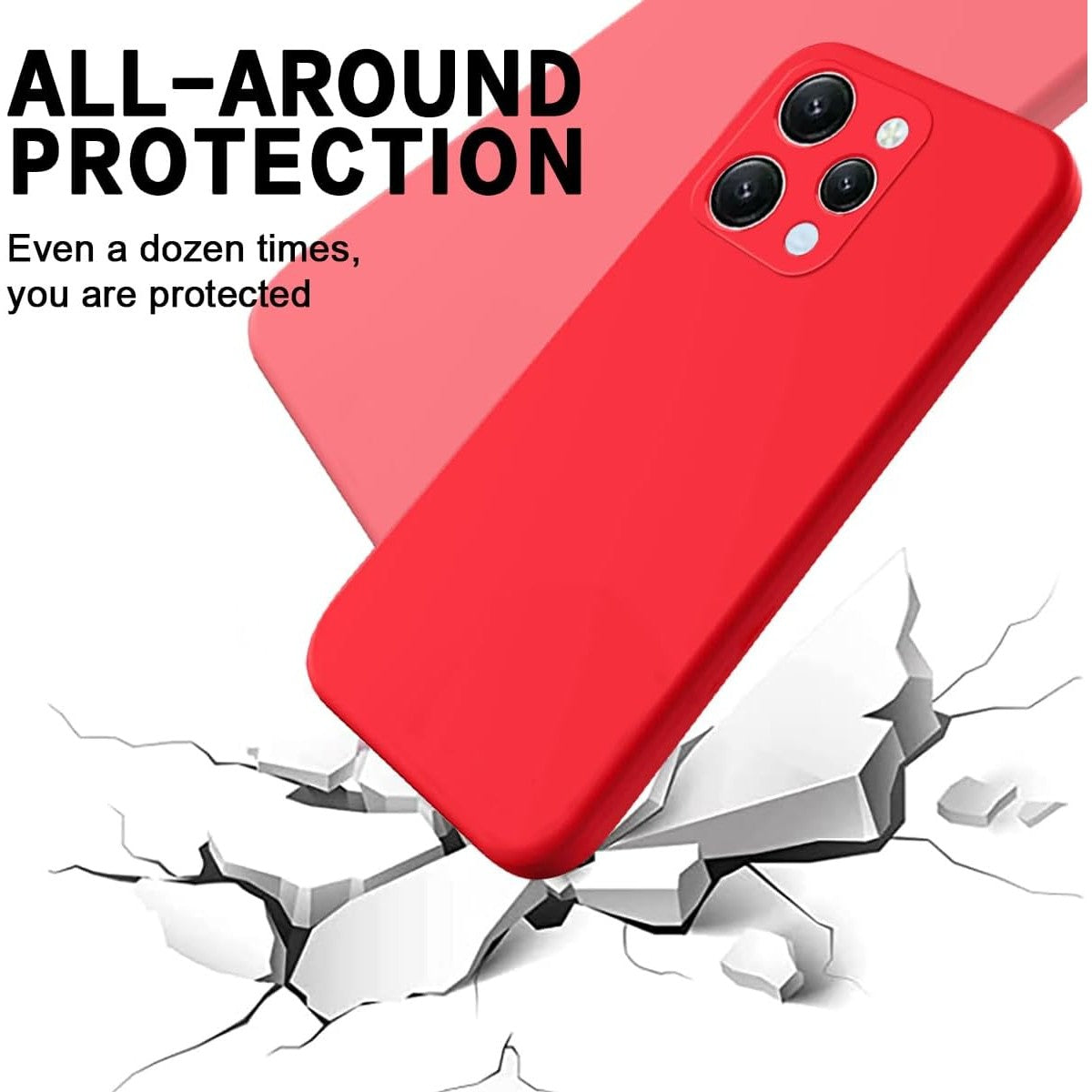 Husa de Protectie Matte TPU, Vivimall, pentru Xiaomi Redmi 12, Protectie Camera, Antisoc, Antizgariere, Antialunecare, Acoperire Completa, Rosu - vivimall.ro