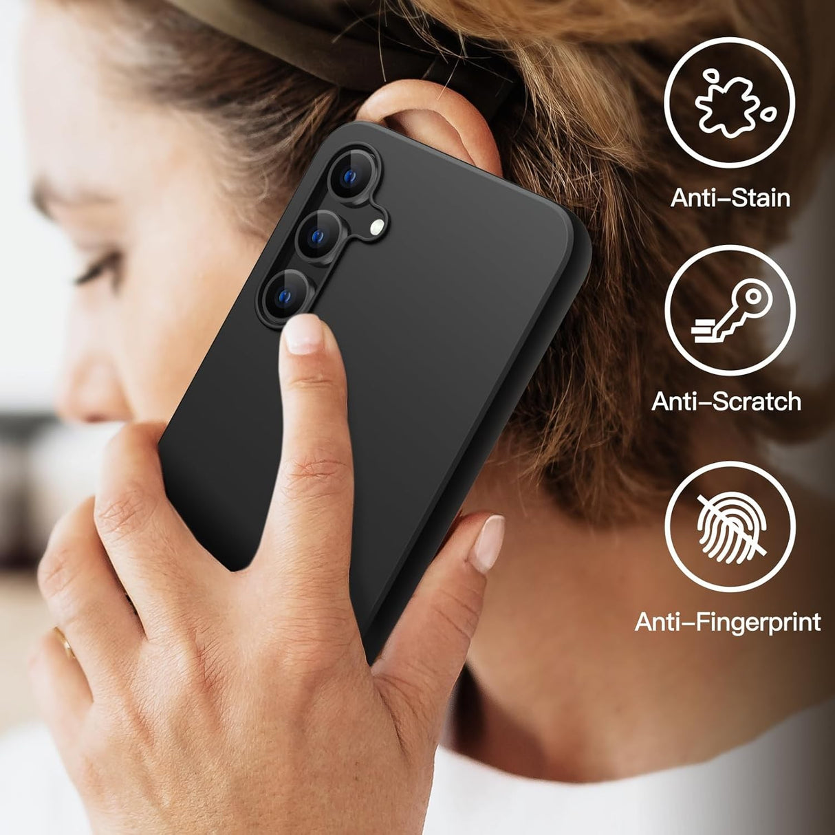 Husa de Protectie Matte TPU, Vivimall, pentru Xiaomi Redmi 13C, Protectie Camera, Antisoc, Antizgariere, Antialunecare, Acoperire Completa, Negru - vivimall.ro