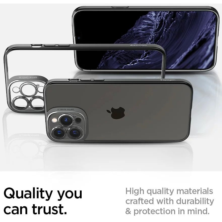 Husa de protectie pentru Apple iPhone 14 Pro, Flippy, Bracket series cu suport si protectie pentru camera, Transparent - vivimall.ro