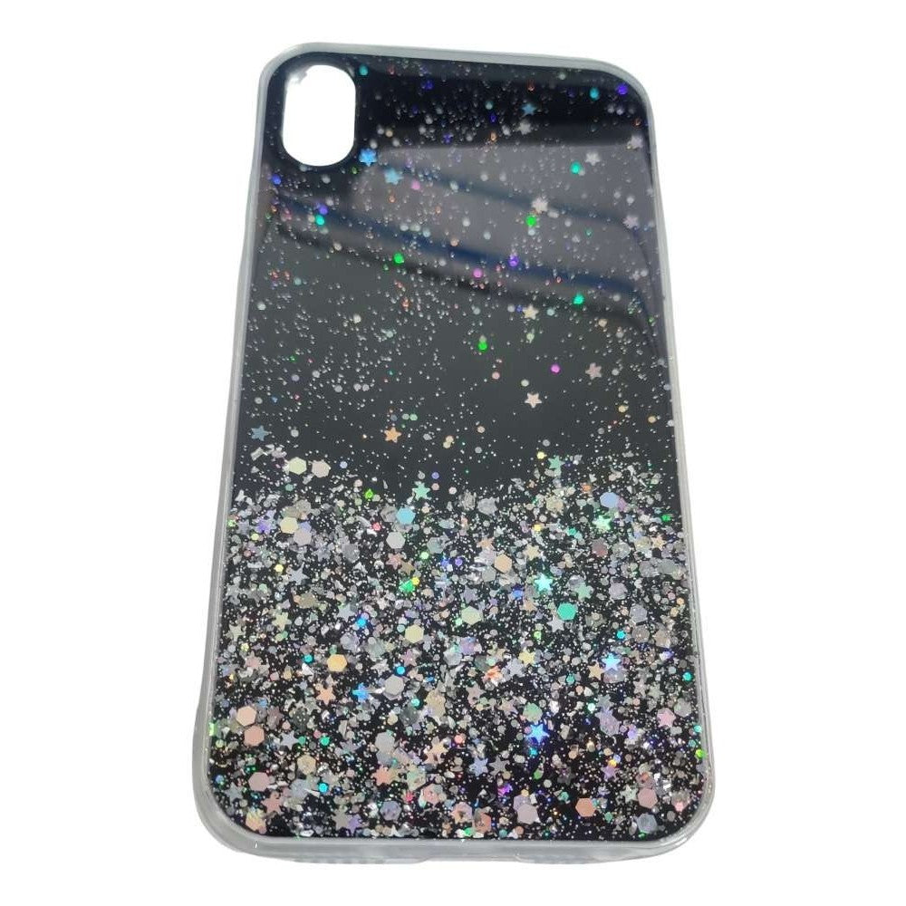 Husa de protectie pentru Apple iPhone XR Luxury Glitter Stelute Negru - vivimall.ro