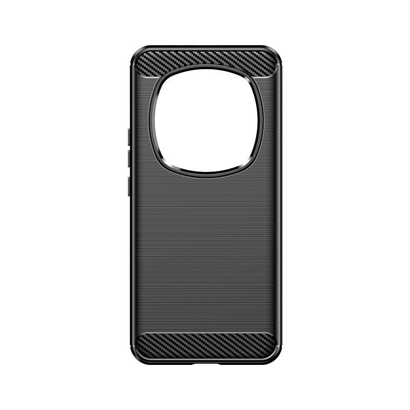 Husă Honor Magic 6 Pro TPU carbon negru, detaliu textură anti-alunecare spate