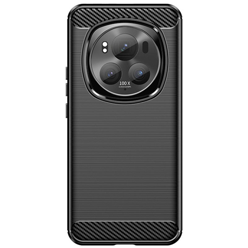 Husă Honor Magic 6 Pro din TPU carbon negru, protecție 360 grade, vedere frontală