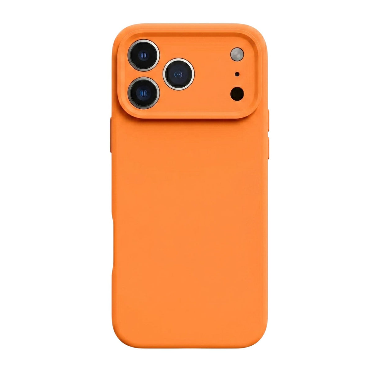 Husă Flippy iPhone 17 Pro portocalie din silicon lichid MagSafe, vedere frontală