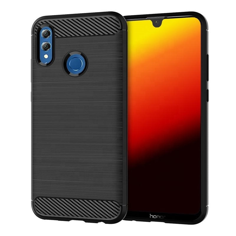Husa de protectie Tpu, carbon, pentru Huawei Y7 2019, Negru - vivimall.ro