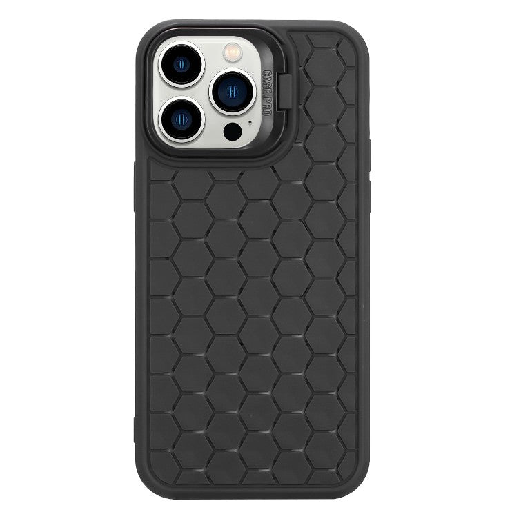 Husa de Protectie TPU, Vivimall, pentru Apple iPhone 14 Pro Max, 3D Cube, cu Inel, Protectie Camera, Antisoc, Antizgariere, Antialunecare, Acoperire Completa, Negru - vivimall.ro