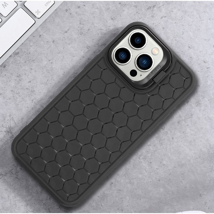 Husa de Protectie TPU, Vivimall, pentru Apple iPhone 14 Pro Max, 3D Cube, cu Inel, Protectie Camera, Antisoc, Antizgariere, Antialunecare, Acoperire Completa, Negru - vivimall.ro