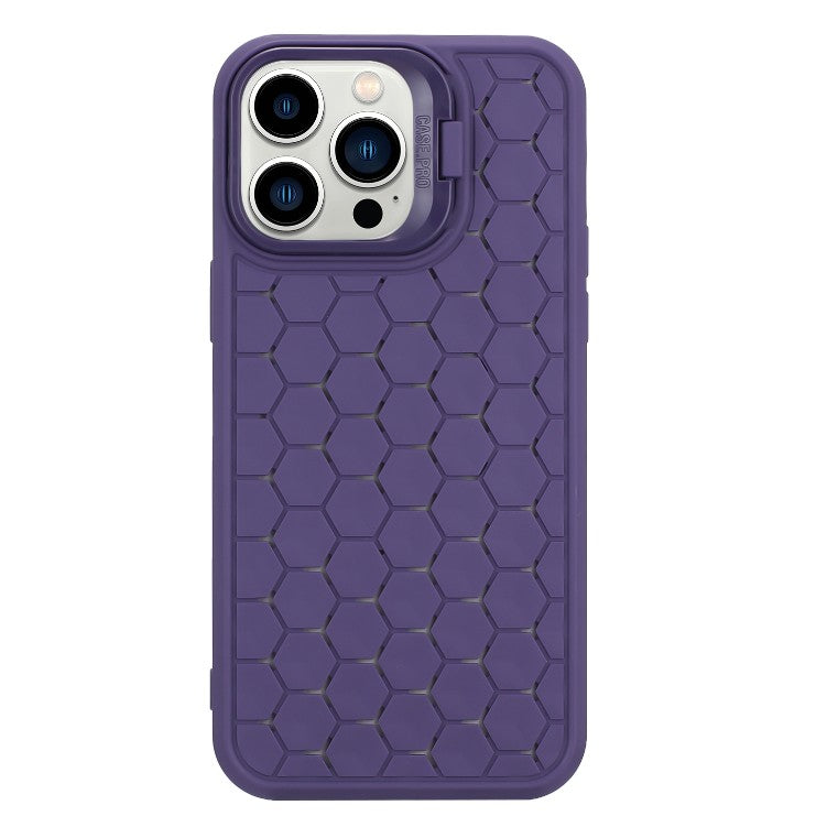 Husa de Protectie TPU, Vivimall, pentru Apple iPhone 15 Pro Max, 3D Cube, cu Inel, Protectie Camera, Antisoc, Antizgariere, Antialunecare, Acoperire Completa, Mov - vivimall.ro