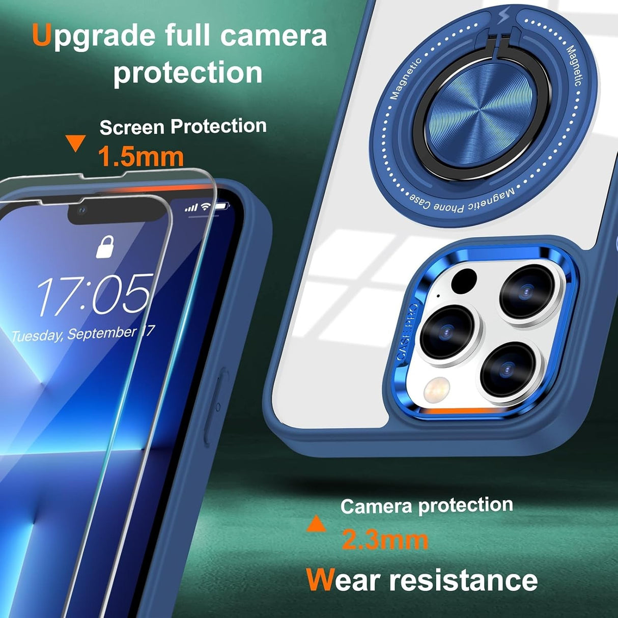 Husă TPU iPhone 16 Pro Max montată pe telefon, vedere laterală, compatibilă MagSafe