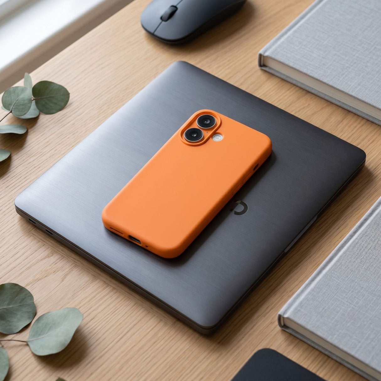 Husa de Protectie Telefon, Flippy, Compatibila cu iPhone 17, Silicon Premium Antisoc, Protectie Completa 360, Design Modern, Anti-Zgirieturi, Interior Microfibra, Portocaliu - vivimall.ro