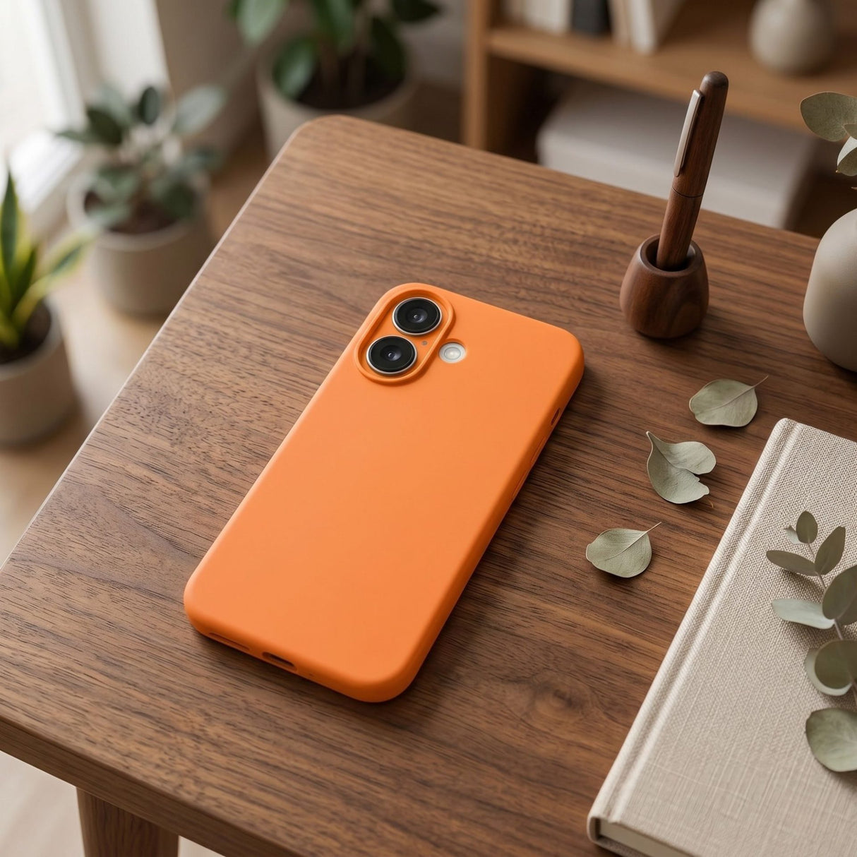 Husa de Protectie Telefon, Flippy, Compatibila cu iPhone 17, Silicon Premium Antisoc, Protectie Completa 360, Design Modern, Anti-Zgirieturi, Interior Microfibra, Portocaliu - vivimall.ro