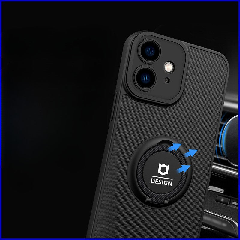 Husa de protectie Eagle eye pentru Apple iPhone 11, Rezistenta la socuri, Protectie camera, Cu inel de prindere magnetic negru, Flippy, Negru - vivimall.ro