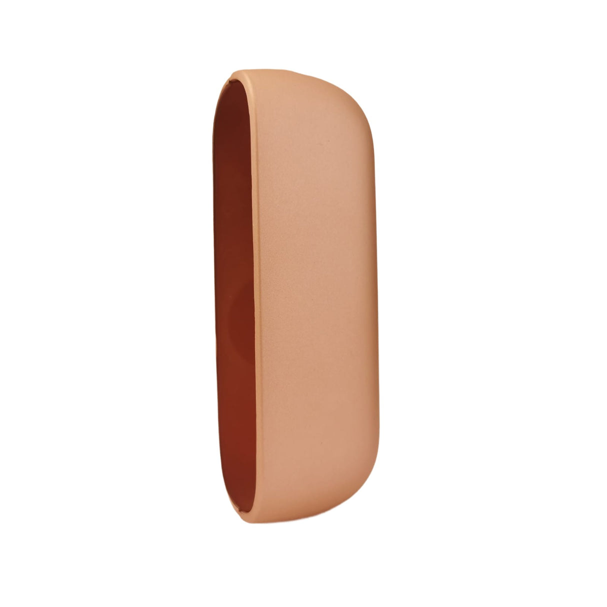 Husă anti-șoc roz mat pentru IQOS 3.0 DUO din plastic dur, vedere frontală, dimensiuni 12x4x2.5 cm