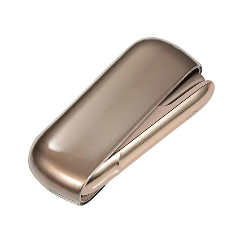 Husă neagră transparentă din TPU pentru IQOS Iluma, vedere frontală, dimensiuni 12.5 x 4.2 cm