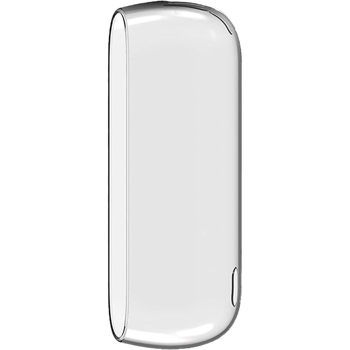 Husă plastic transparent IQOS Iluma, vedere de sus, dimensiuni compacte 12.5 x 4.2 cm