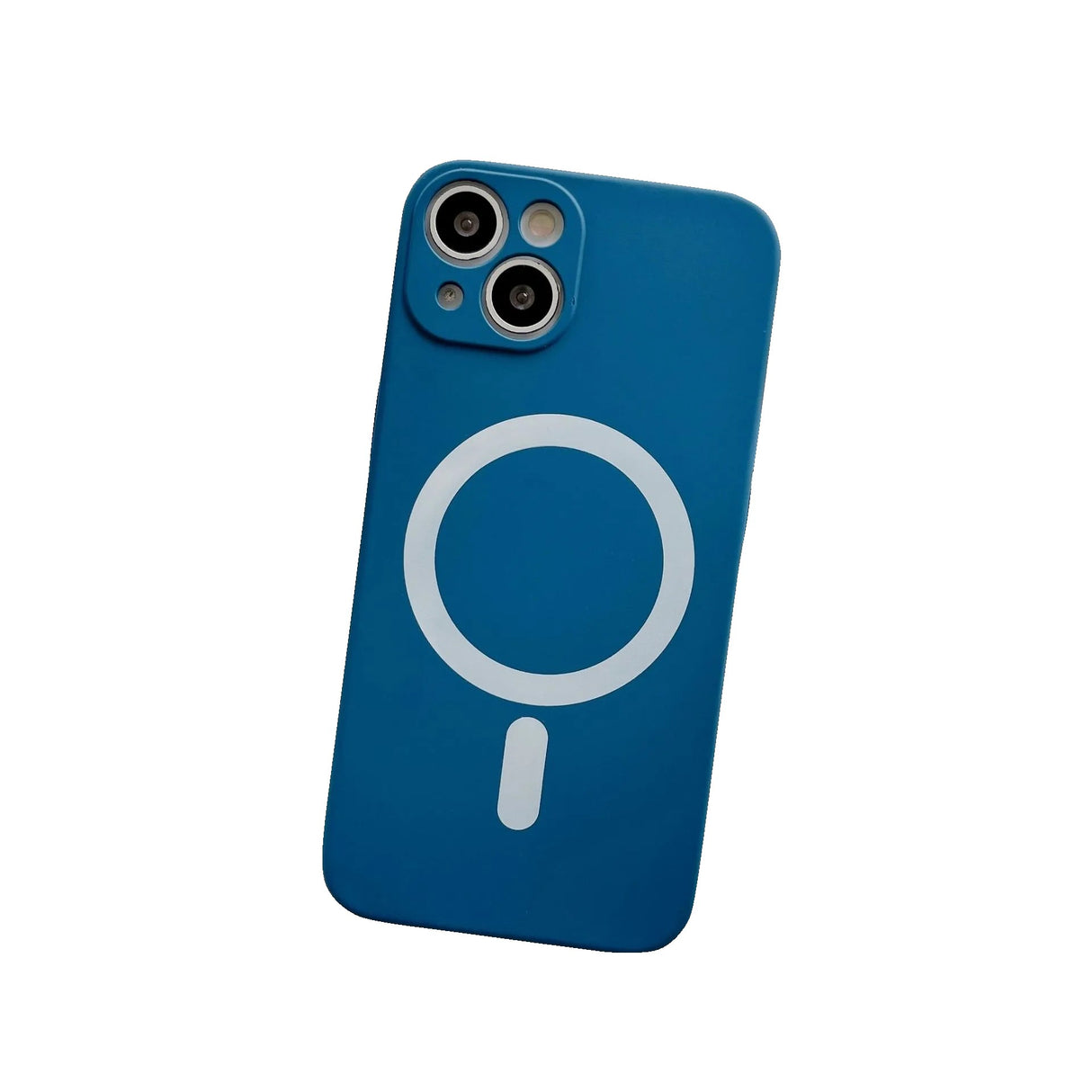 Husa MagSafe pentru Apple iPhone 12 Pro, Silicon, Protectie pentru camera, Magnetica, Incarcare Wireless, Flippy, Albastru - vivimall.ro