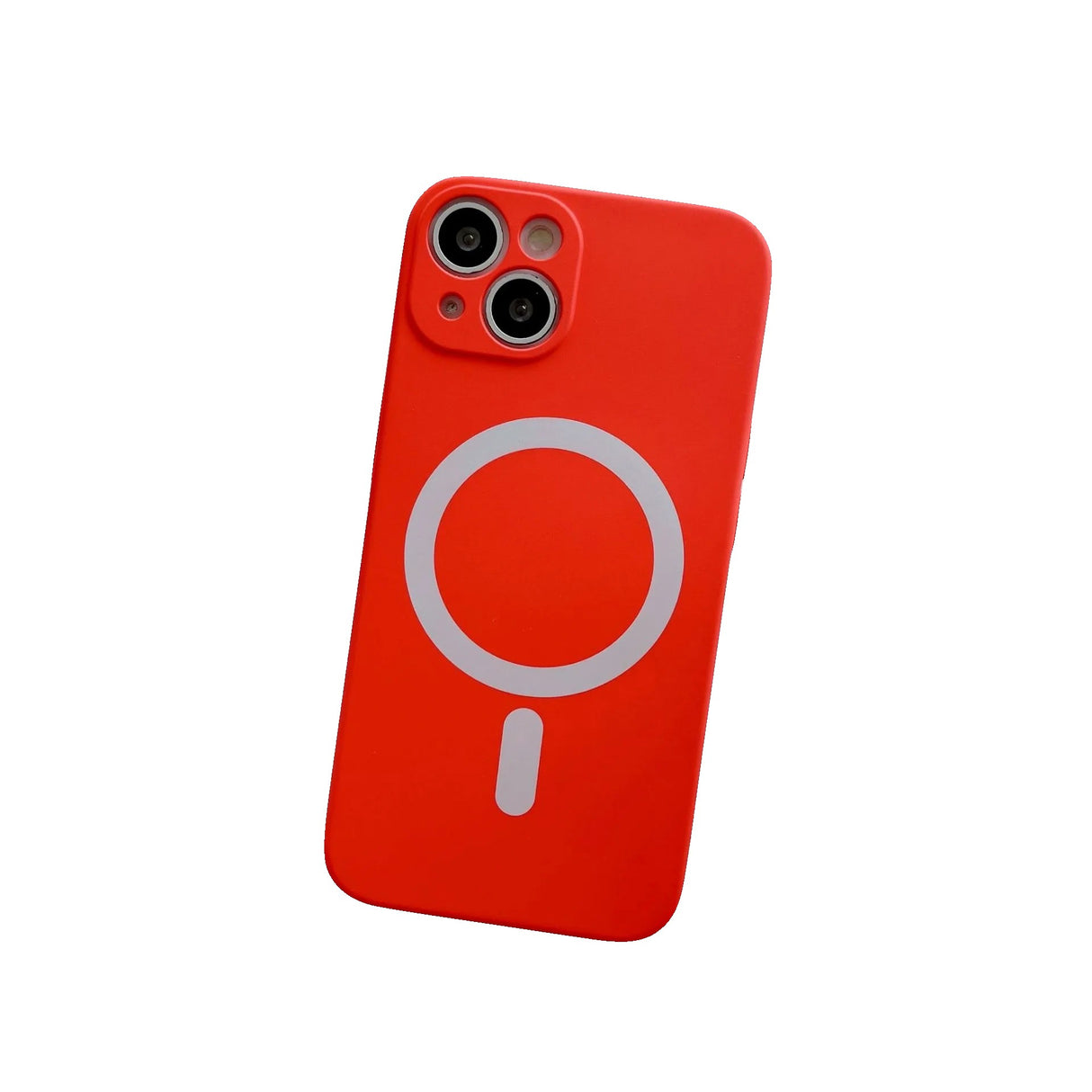 Husa MagSafe pentru Apple iPhone 12, Silicon, Protectie pentru camera, Magnetica, Incarcare Wireless, Flippy, Rosu - vivimall.ro