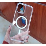 Husa Magsafe Acrylic two-in-one large hole magnetic shell pentru IP13 PRO 6.1 Transparenta - vivimall.ro